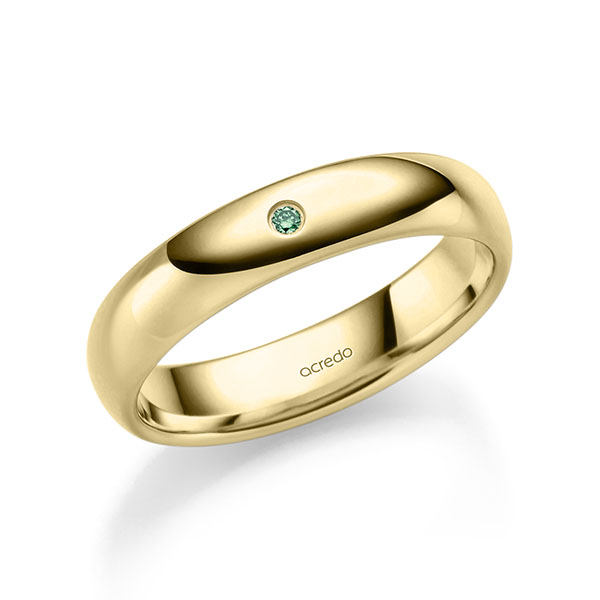 klassischer Trauring/Ehering in Gelbgold 585 mit zus. 0,02 ct. Brillant von acredo - A-2386-16 klassischer Trauring/Ehering in Gelbgold 585 mit zus. 0,02 ct. Brillant von acredo - A-2386-16