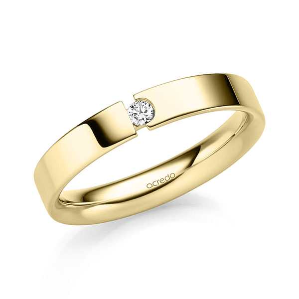 klassischer Trauring/Ehering in Gelbgold 585 mit zus. 0,06 ct. Brillant tw, si von acredo - S-1326-4 klassischer Trauring/Ehering in Gelbgold 585 mit zus. 0,06 ct. Brillant tw, si von acredo - S-1326-4