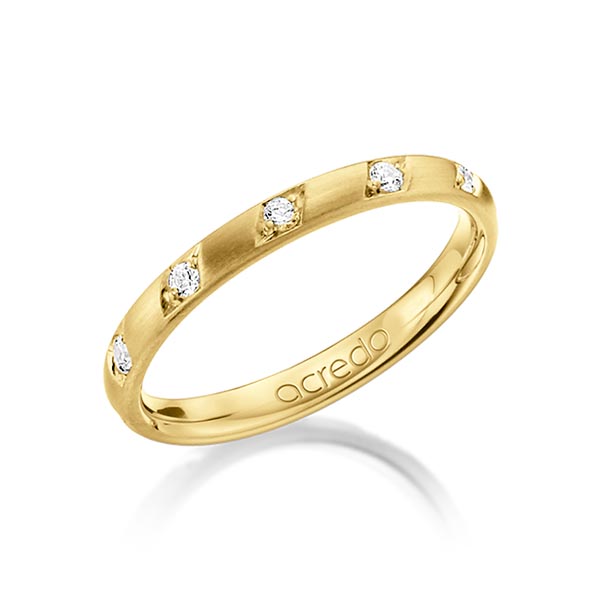 klassischer Trauring/Ehering in Gelbgold 585 mit zus. 0,22 ct. Brillant tw, si von acredo - A-1284-2 klassischer Trauring/Ehering in Gelbgold 585 mit zus. 0,22 ct. Brillant tw, si von acredo - A-1284-2