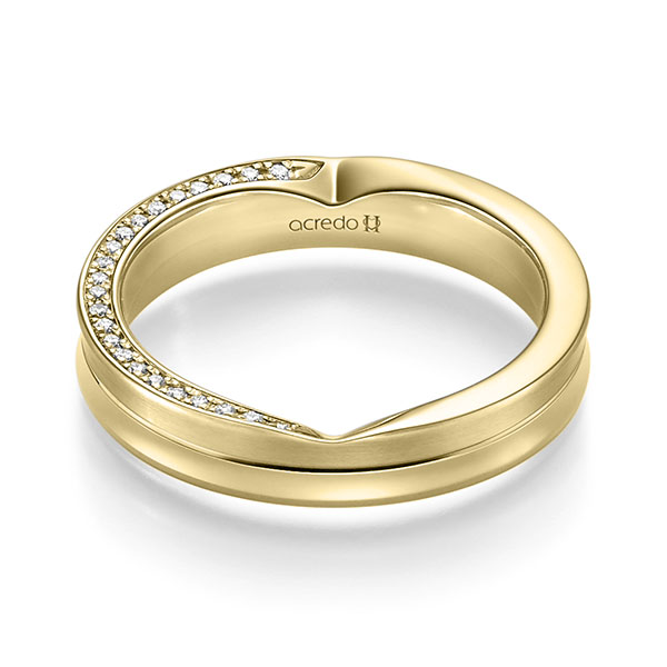 klassischer Trauring/Ehering in Gelbgold 585 mit zus. 0,23 ct. Brillant tw, si von acredo - A-2329-17 klassischer Trauring/Ehering in Gelbgold 585 mit zus. 0,23 ct. Brillant tw, si von acredo - A-2329-17