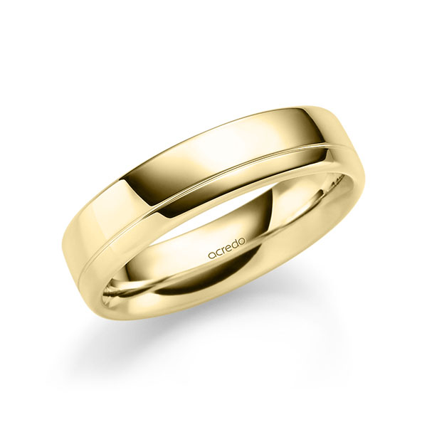 klassischer Trauring/Ehering in Gelbgold 585 von acredo