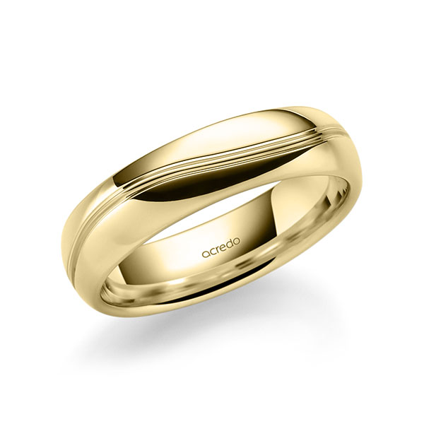 klassischer Trauring/Ehering in Gelbgold 585 von acredo