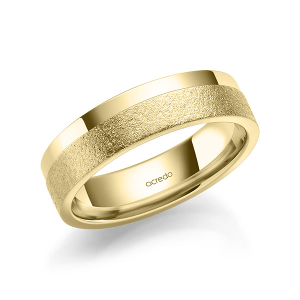 klassischer Trauring/Ehering in Gelbgold 585 von acredo