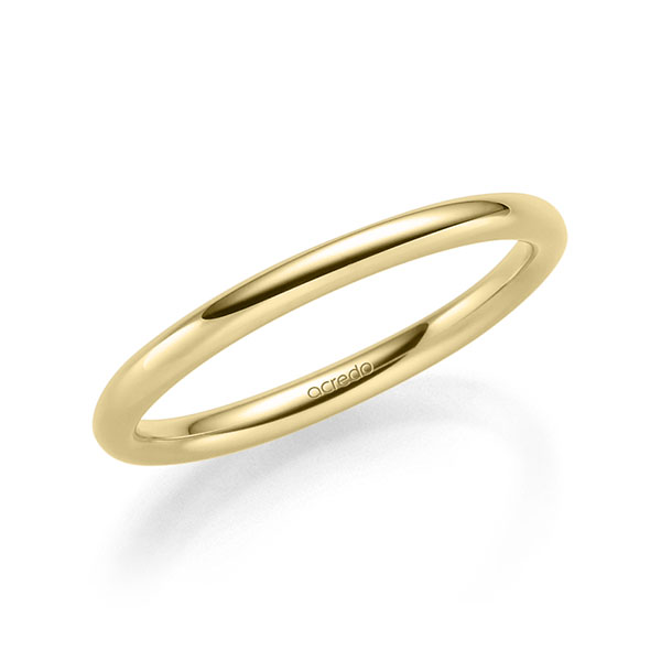 klassischer Trauring/Ehering in Gelbgold 585 von acredo