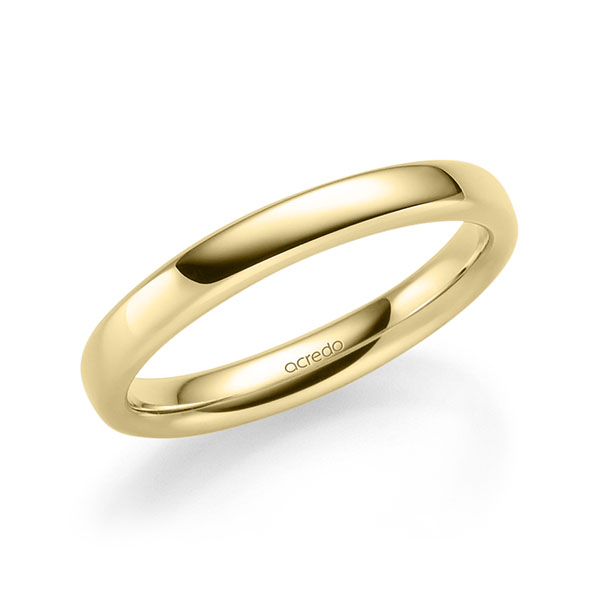 klassischer Trauring/Ehering in Gelbgold 585 von acredo
