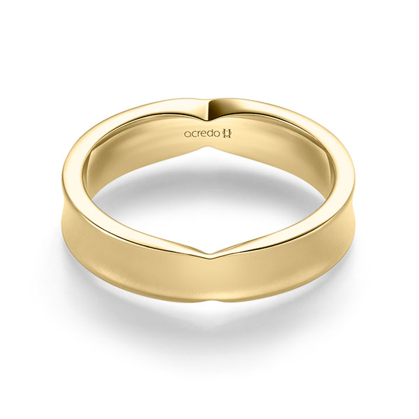 klassischer Trauring/Ehering in Gelbgold 585 von acredo