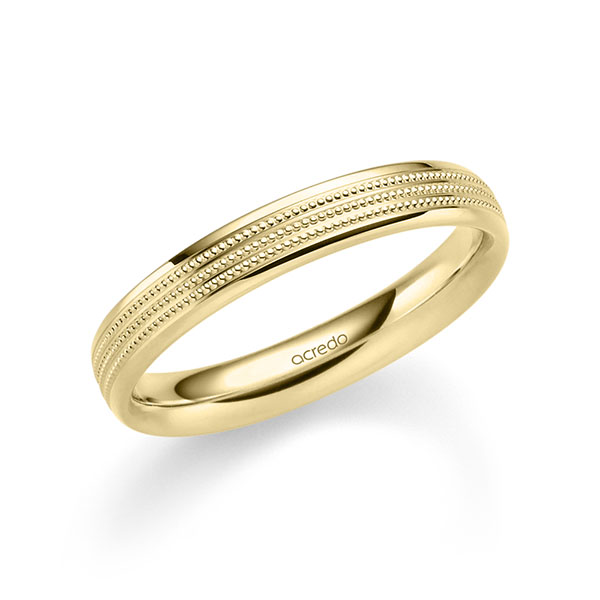 klassischer Trauring/Ehering in Gelbgold 585 von acredo - A-2340-9