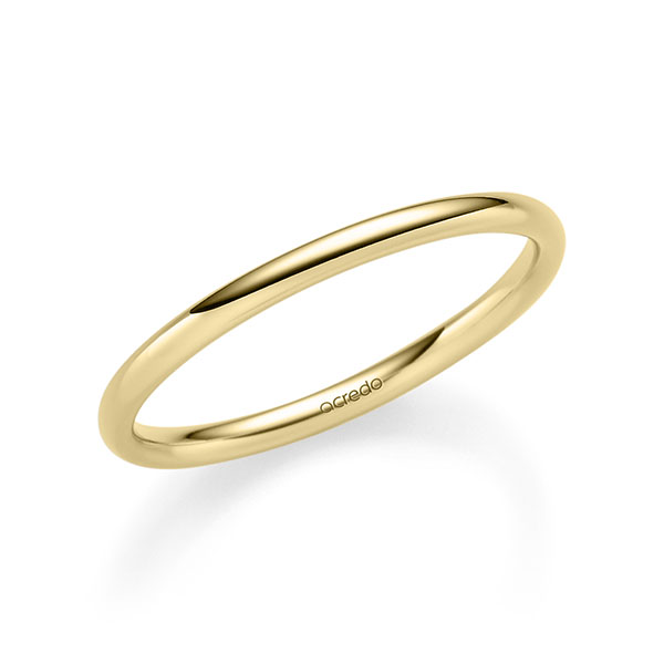 klassischer Trauring/Ehering in Gelbgold 585 von acredo