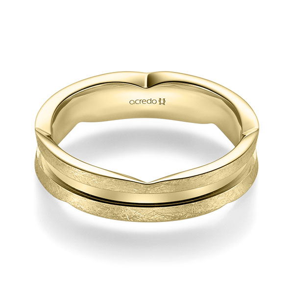 klassischer Trauring/Ehering in Gelbgold 585 von acredo