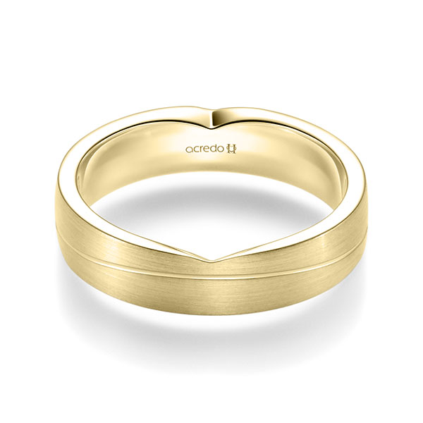 klassischer Trauring/Ehering in Gelbgold 585 von acredo