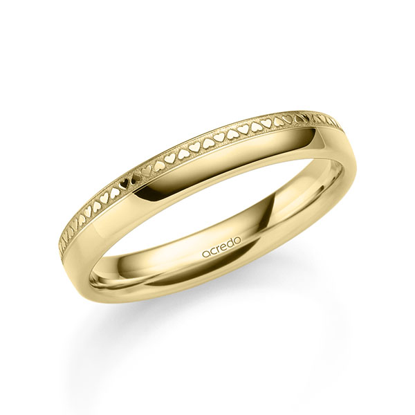 klassischer Trauring/Ehering in Gelbgold 585 von acredo