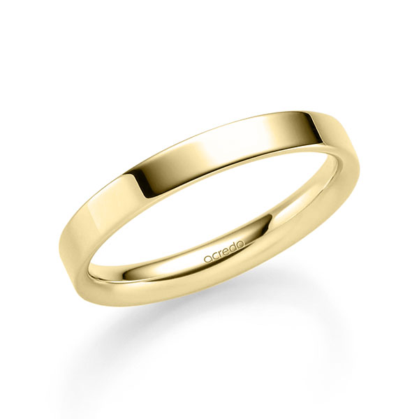 klassischer Trauring/Ehering in Gelbgold 585 von acredo