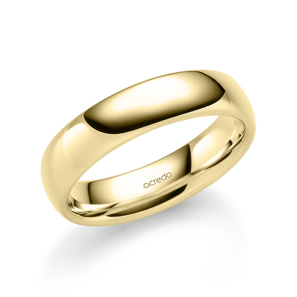 klassischer Trauring/Ehering in Gelbgold 585 von acredo