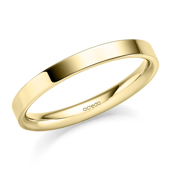 klassischer Trauring/Ehering in Gelbgold 585 von acredo
