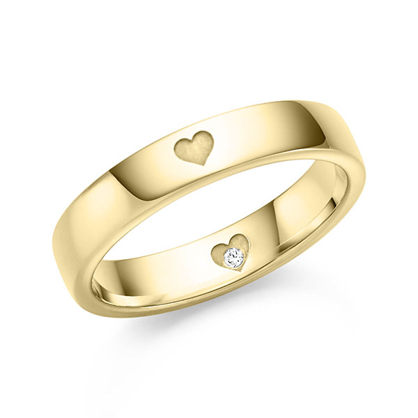 klassischer Trauring/Ehering in Gelbgold 585 von acredo