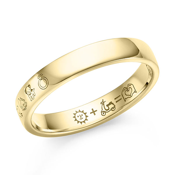 klassischer Trauring/Ehering in Gelbgold 585 von acredo