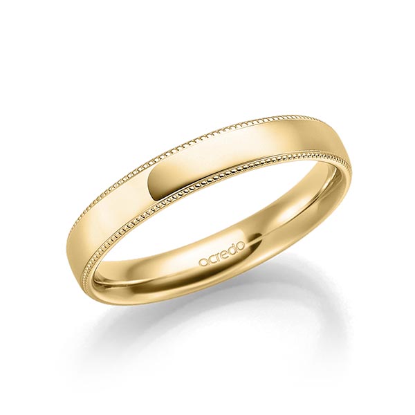 klassischer Trauring/Ehering in Gelbgold 750 von acredo - A-1792-2