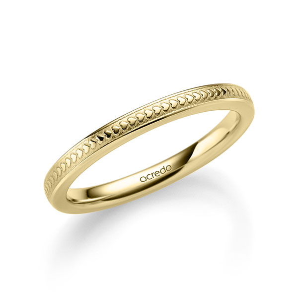 klassischer Trauring/Ehering in Gelbgold 750 von acredo - A-2378-3
