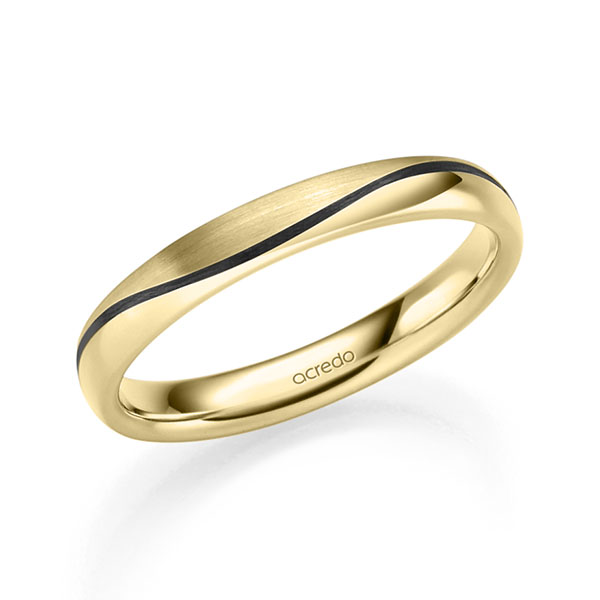 klassischer Trauring/Ehering in Gelbgold 750 von acredo - S-1300-19