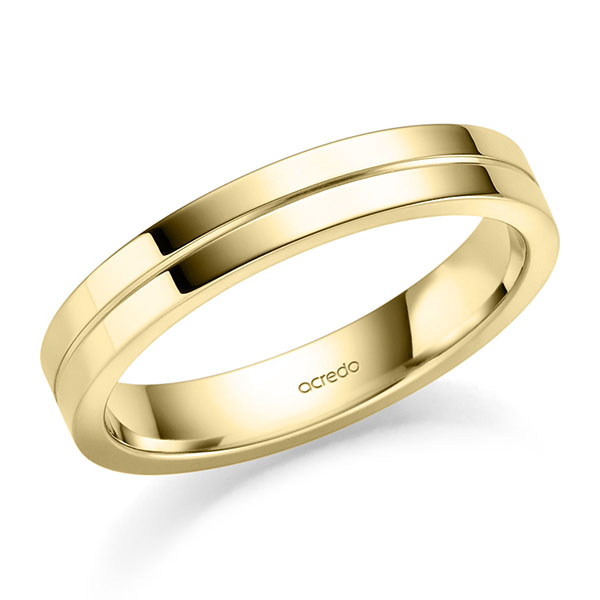 klassischer Trauring/Ehering in Gelbgold 750 von acredo - S-1443-4 klassischer Trauring/Ehering in Gelbgold 750 von acredo - S-1443-4