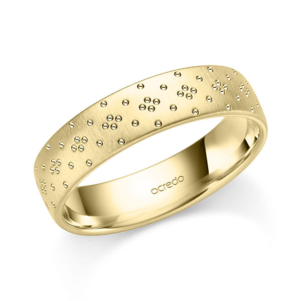 klassischer Trauring/Ehering in Gelbgold 750 von acredo - S-1480-1