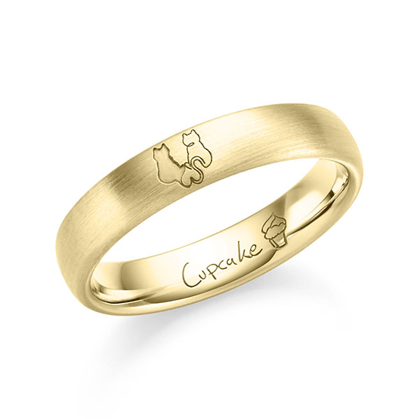 klassischer Trauring/Ehering in Gelbgold 750 von acredo - S-1488-1
