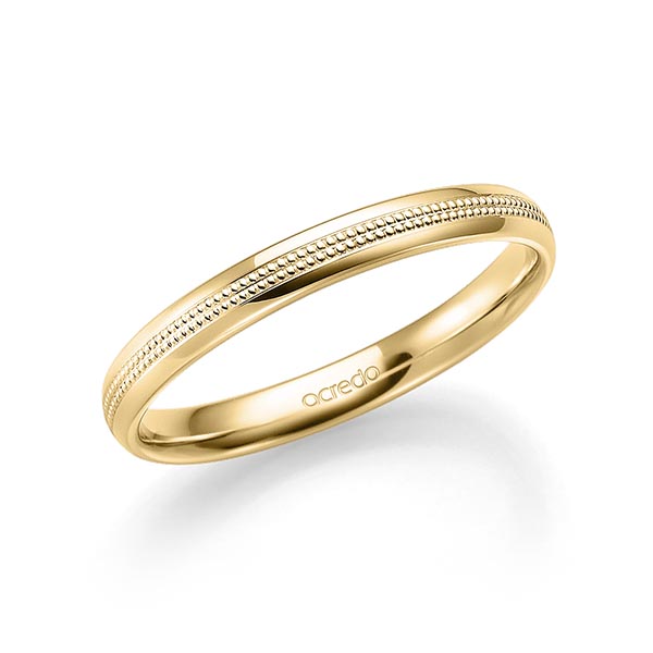 klassischer Trauring/Ehering in Gelbgold 916 von acredo - A-1791-3