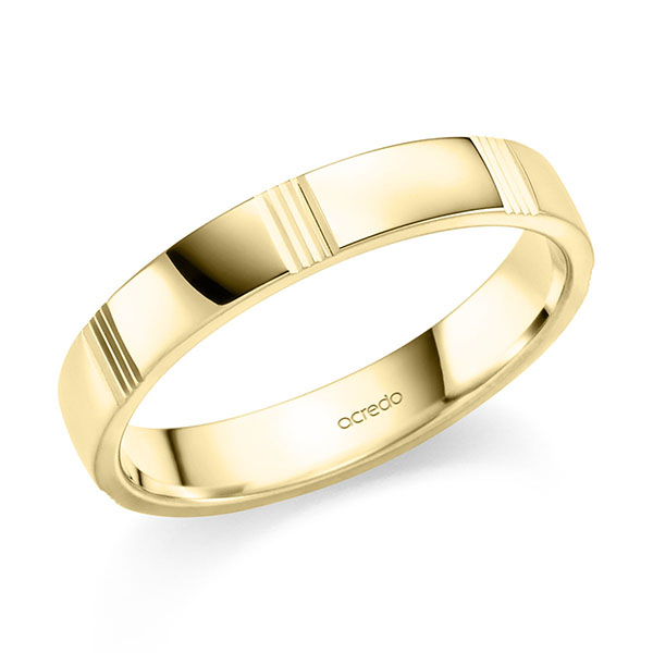 klassischer Trauring/Ehering in Gelbgold 916 von acredo - S-1410-4 klassischer Trauring/Ehering in Gelbgold 916 von acredo - S-1410-4