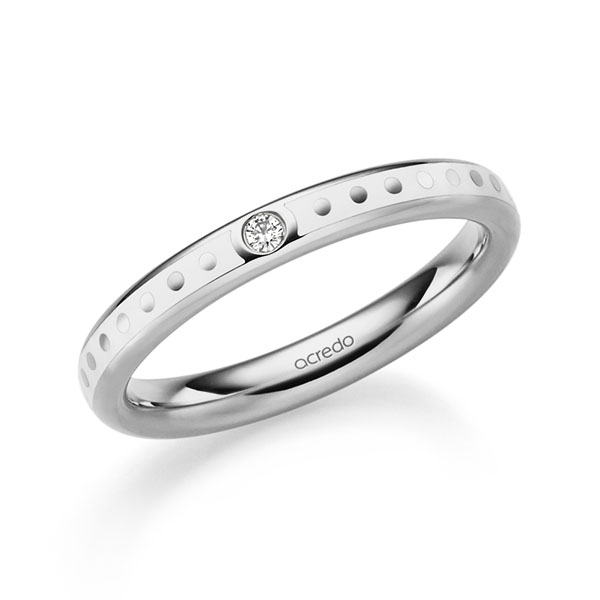 klassischer Trauring/Ehering in Graugold 585 mit zus. 0,025 ct. Brillant tw, si von acredo - A-2036-2 klassischer Trauring/Ehering in Graugold 585 mit zus. 0,025 ct. Brillant tw, si von acredo - A-2036-2