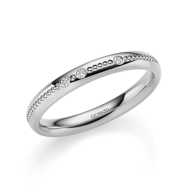 klassischer Trauring/Ehering in Graugold 585 mit zus. 0,03 ct. Brillant tw, si von acredo - A-2348-8 klassischer Trauring/Ehering in Graugold 585 mit zus. 0,03 ct. Brillant tw, si von acredo - A-2348-8