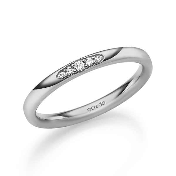 klassischer Trauring/Ehering in Graugold 585 mit zus. 0,05 ct. Brillant tw, si von acredo - A-2541-15 klassischer Trauring/Ehering in Graugold 585 mit zus. 0,05 ct. Brillant tw, si von acredo - A-2541-15
