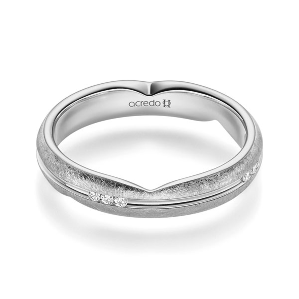 klassischer Trauring/Ehering in Graugold 585 mit zus. 0,096 ct. Brillant tw, si von acredo - A-2360-8 klassischer Trauring/Ehering in Graugold 585 mit zus. 0,096 ct. Brillant tw, si von acredo - A-2360-8