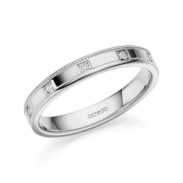 klassischer Trauring/Ehering in Graugold 585 mit zus. 0,1 ct. Brillant tw, si von acredo - S-1389-2 klassischer Trauring/Ehering in Graugold 585 mit zus. 0,1 ct. Brillant tw, si von acredo - S-1389-2
