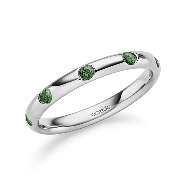 klassischer Trauring/Ehering in Graugold 585 mit zus. 0,36 ct. Brillant von acredo