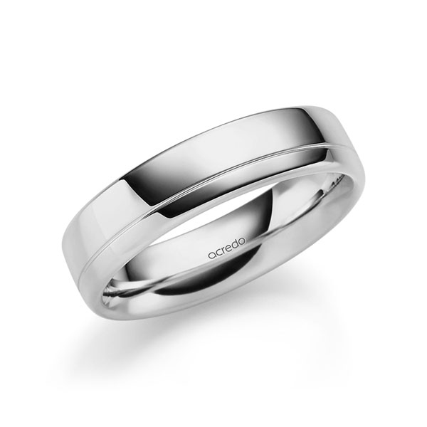 klassischer Trauring/Ehering in Graugold 585 von acredo