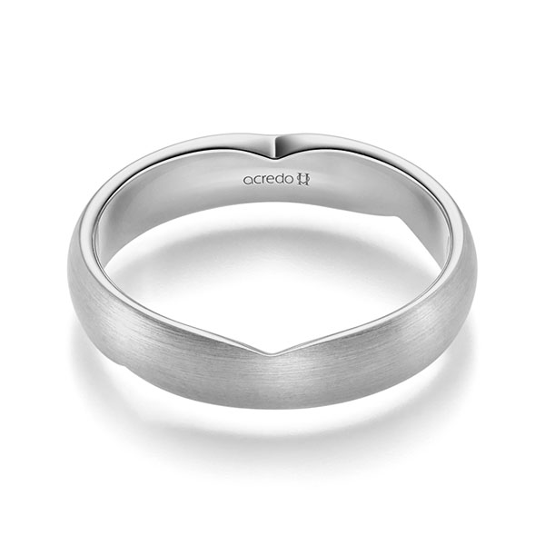 klassischer Trauring/Ehering in Graugold 585 von acredo