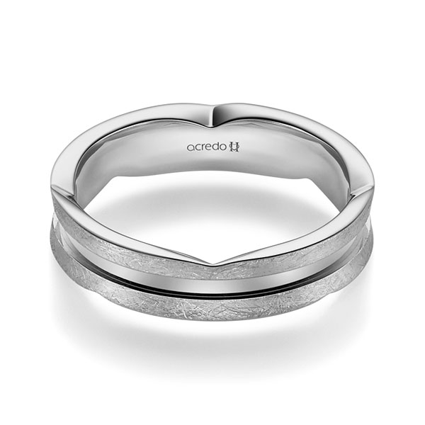 klassischer Trauring/Ehering in Graugold 585 von acredo