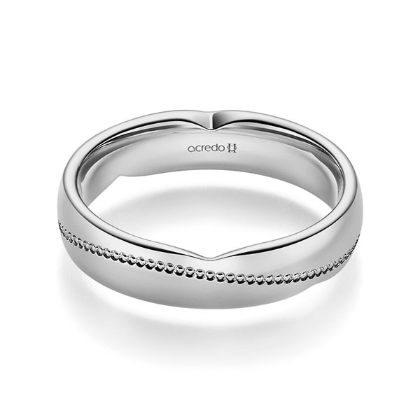klassischer Trauring/Ehering in Graugold 585 von acredo - A-2394-14 klassischer Trauring/Ehering in Graugold 585 von acredo - A-2394-14