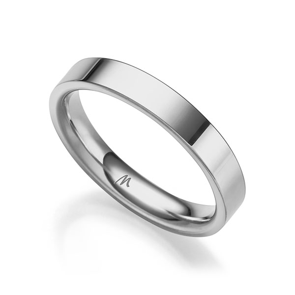 klassischer Trauring/Ehering in Graugold 585 von Merii - M-1334-5