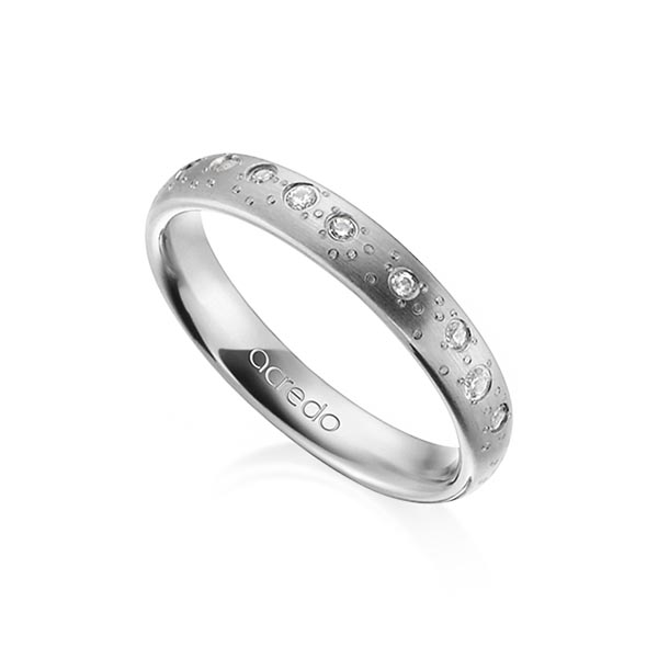 klassischer Trauring/Ehering in Graugold 750 mit zus. 0,221 ct. Brillant tw, si von acredo - A-1305-11 klassischer Trauring/Ehering in Graugold 750 mit zus. 0,221 ct. Brillant tw, si von acredo - A-1305-11