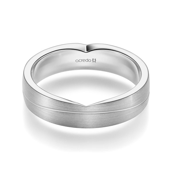 klassischer Trauring/Ehering in Graugold 750 von acredo - A-2356-18