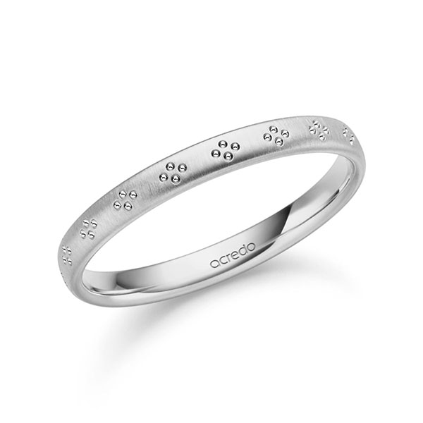 klassischer Trauring/Ehering in Graugold 750 von acredo - S-1478-2