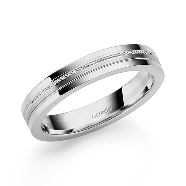 klassischer Trauring/Ehering in Palladium-Silber 800- von acredo - S-1320-2