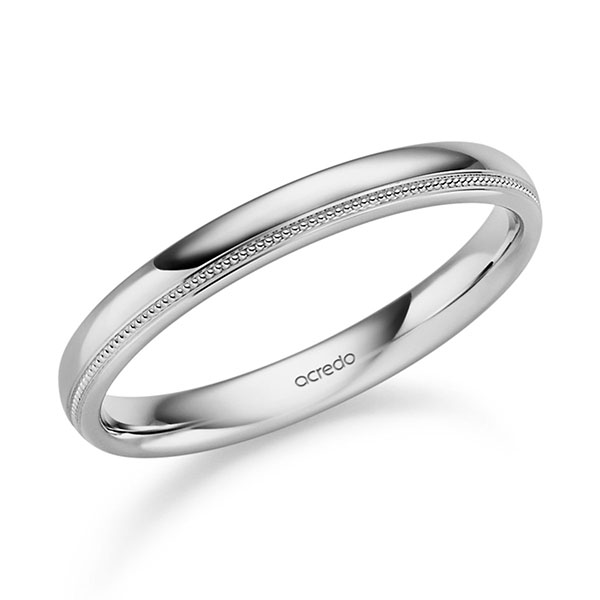 klassischer Trauring/Ehering in Palladium-Silber 800- von acredo - S-1445-2