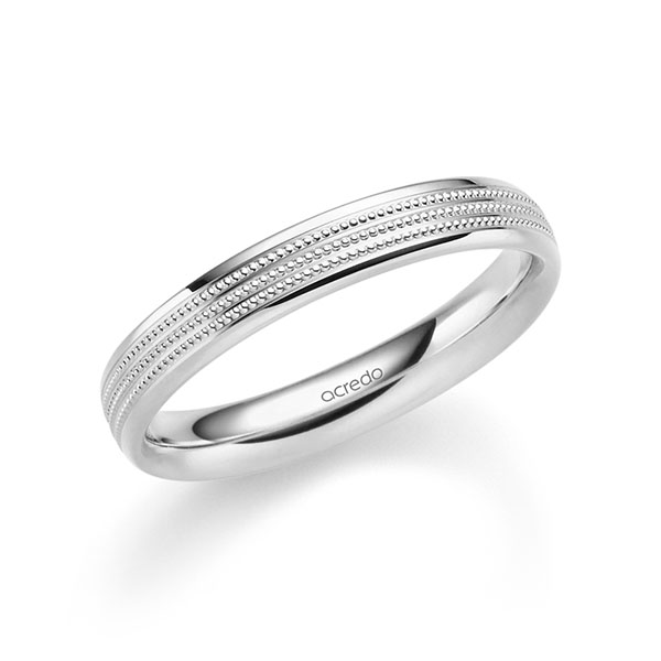 klassischer Trauring/Ehering in Palladium 950 von acredo - A-2340-12