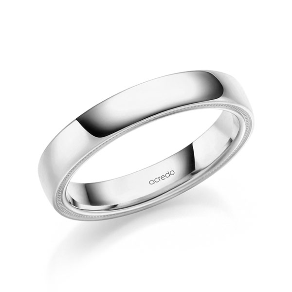 klassischer Trauring/Ehering in Palladium 950 von acredo - A-2384-18