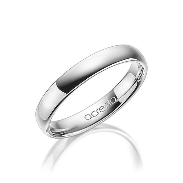 klassischer Trauring/Ehering in Platin-Palladium 600 von acredo - A-1278-3