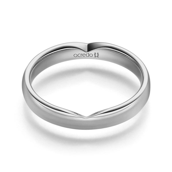 klassischer Trauring/Ehering in Platin-Palladium 600 von acredo - A-2249-10
