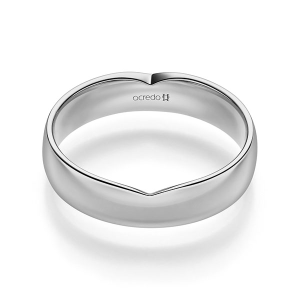 klassischer Trauring/Ehering in Platin-Palladium 600 von acredo - A-2249-15
