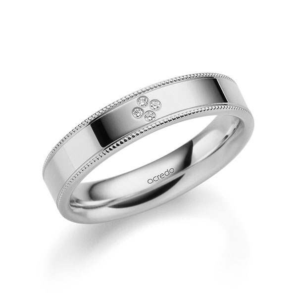 klassischer Trauring/Ehering in Platin 600 mit zus. 0,02 ct. Brillant tw, si von acredo - A-2347-11 klassischer Trauring/Ehering in Platin 600 mit zus. 0,02 ct. Brillant tw, si von acredo - A-2347-11